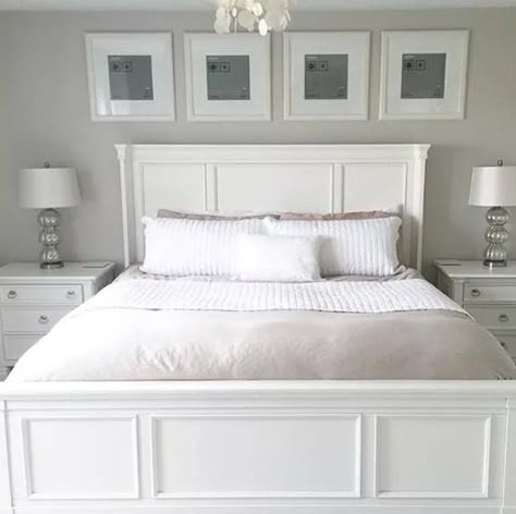 Ikea Bedroom, White Bed, White Bedroom Furniture, Gray Bedroom, Trendy Bedroom, Small Room Bedroom, Simple Bedroom, White Furniture, Master Bedrooms Decor