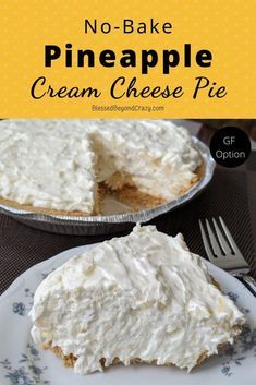 Cream Cheese Pineapple Pie, Cool Whip Cream Cheese Pie, Cream Cheese Pies No Bake, Pineapple Cream Cheese Pie No Bake, No Bake Pies Recipes, Pineapple Pie No Bake, Coconut Cream Cheese Pie, Pineapple Cream Cheese Dessert, No Bake Pineapple Pie