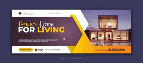 Real Estate Facebook Cover, Facebook Background, Cover Photo Design, Thanh Long, Banner Design Layout, Linkedin Banner, Facebook Cover Design, Banner Designs, Facebook Cover Template