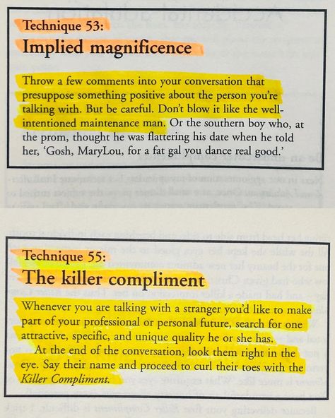 ✨Follow @booklyreads for more book recommendations and self- improvement tips. ✨Everyone wants to be liked and admired by people we meet, but we don’t know how to start the conversation with strangers. Here I am sharing 20 techniques on communication from book ‘How to talk to anyone’ ✨My second book on communication after ‘how to win friends and influence people’ by Dale Carnegie is this one. ✨I came across this book during my third year in college, and when I applied few tricks from this... How To Talk To Strangers, How To Talk To People, How To Talk To Anyone, Talking To Strangers, Figurative Language Posters, Book Extracts, Influence People, Be A Leader, Life Binder