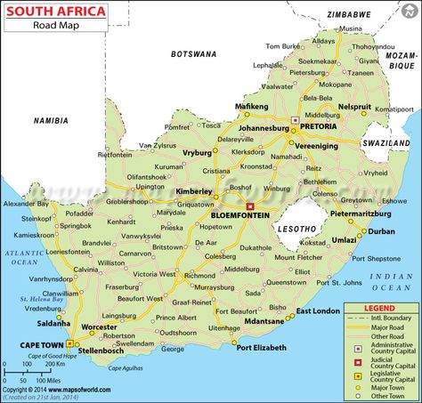 South Africa Road Map Map South Africa, South Africa Road Trip Map, South Africa Road Trips, Road Trip Printables, South Africa Map, South Africa Travel Guide, African Map, National Road, Road Trip Map