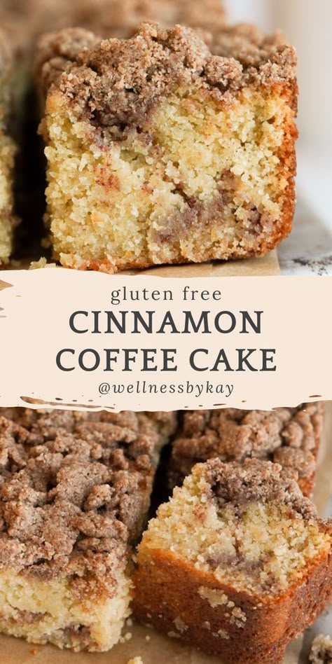 Cinnamon Strudel, Brown Sugar Coffee, Coffe Cake, Gluten Free Coffee Cake, Crumb Cakes, Glutenfri Baking, Cake Cinnamon, Gluten Free Coffee, Gluten Free Cinnamon