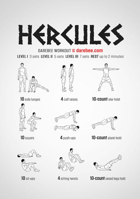 Hercules Workout, Darebee Workout, Back Workout Men, Hero Workouts, Army Workout, Workout Book, 100 Workout, Superhero Workout, Card Workout