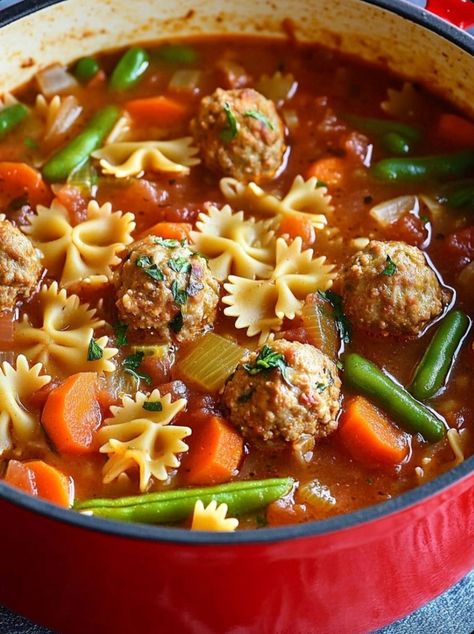 Health meal, low carbs meals, keto meal Meatball Soup Keto, Meatball Macaroni Soup, Meatballs Soup Recipes, Mushroom Soup Meatballs, Italian Meatball Soup Recipes, Meatball Soup Crockpot, Pork Meatball Soup, Mini Meatball Soup, Sausage And Potato Bake