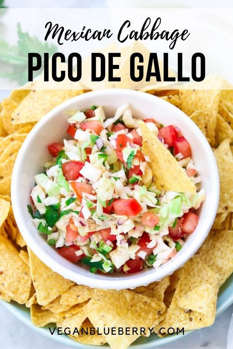 Pico De Galo Recipes Cabbage, Pico De Galo Recipes With Cabbage, Cabbage Salsa Recipe Mexican, Cabbage Pico De Gallo, Cabbage Salsa Recipe, Mexican Cabbage Salsa, Summery Foods, Mexican Cabbage, Mexican Coleslaw