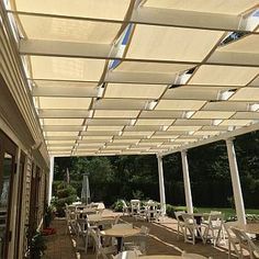 Custom Finished Shade Cloth Weaved on a Pergola providing 98% UV block. Mix fabric colors for a different look on your Patio. Shade Ideas, Pergola Diy, Cheap Pergola, Pergola Swing, Pergola Lighting, Metal Pergola, Wood Pergola, Pergola Attached To House, Pergola Canopy