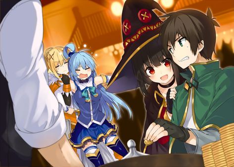 Darkness Konosuba, Konosuba Wallpaper, Aqua Konosuba, Darling In The Franxx, Wonderful World, Light Novel, Anime Kawaii, Anime Movies, Fantasy World