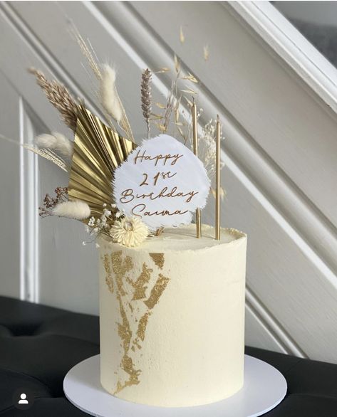 Neutral Cakes Birthday, Beige Cake Birthday, Beige And Gold Birthday Cake, 21st Anniversary Cake, 21st Birthday Cake Neutral, 50th Birthday Cake White And Gold, Beige Birthday Cake, 21st Birthday Cake White And Gold, Cream And Gold Cake