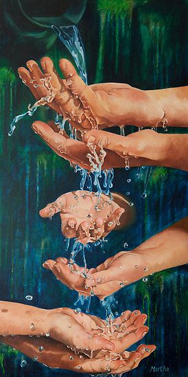 by Martha Mitchell, oil on canvas Canvas For Beginners, Prophetic Art, Water Art, Simple Acrylic Paintings, A Level Art, Ap Art, Beginner Painting, Arte Animal, Pranayama