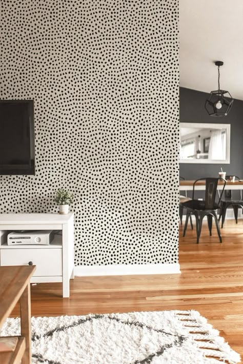 Dalmatian Spots Removable Wallpaper Pattern 39 | Etsy Dalmatian Pattern, Dalmatian Spots, Mini Loft, Large Mural, Painted Walls, Diy Trends, Wallpaper Pattern, Paint Ideas, Vinyl Wallpaper