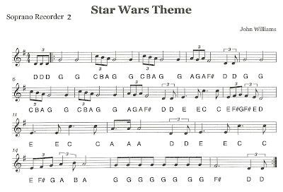 Star Wars Theme for Recorder Star Wars Sheet Music, Teaching Music Theory, Elementary Games, Star Wars Music, Recorder Sheet Music, Recorder Songs, Sheet Music With Letters, Street Music, Tin Whistle