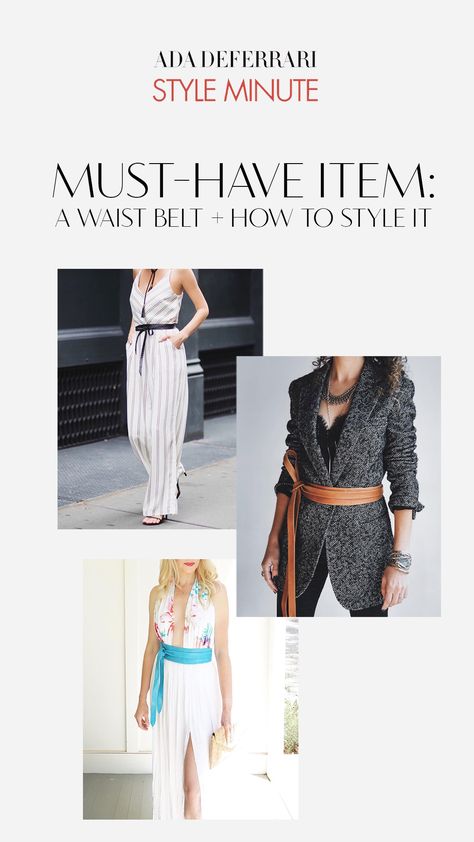 Today I wanted to share with you the ONE must have belt you need to have in your closet. A waist creating belt. The wrap Belt.  When you emphasize your waist… you will, I guarantee it, look slimmer and more stylish. And that’s why you need an Ada Wrap Belt in your wardrobe. Wrap Belt Outfit, Waist Belt Outfit, Belt Outfit, Style Hacks, Gold Wrap, Obi Belt, Wrap Belt, Straight Dress, Must Have Items