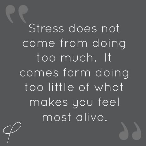 Stress does not come from doing too much. It comes from doing too little of what makes you feel most alive. #quoteoftheweek #quotes How To Feel Alive Again, Nervous Quotes, Alive Quotes, Mindset Inspiration, Feeling Wanted, Quote Of The Week, December 2023, One Liner, Wise Quotes