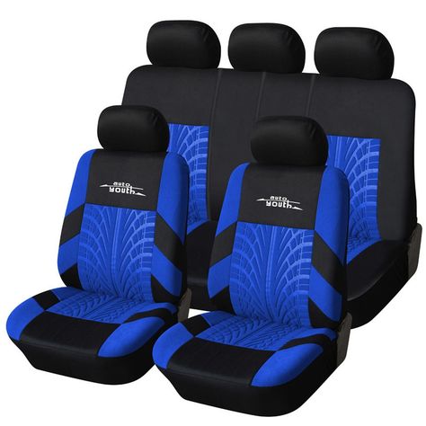 New Polyester Material Racing Car Seat Covers Universal Fit Front Rear Blue line Car Seat Cover Interior Accessories for Honda Diy Car Seat Covers, Lada Car, Car Seat Cleaner, Diy Car Seat Cover, Car Seat Safety, Seat Cleaner, Tire Tracks, Bench Covers, Cars Accessories