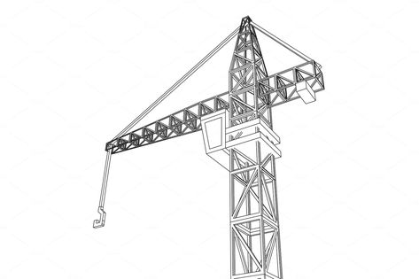 Crane construction equipment by Vector illustrations on @creativemarket Cranes Construction, Crane Construction, Sant Anna, Technology Projects, Construction Equipment, Vector Illustrations, Vector Illustration, Technology, Illustrations