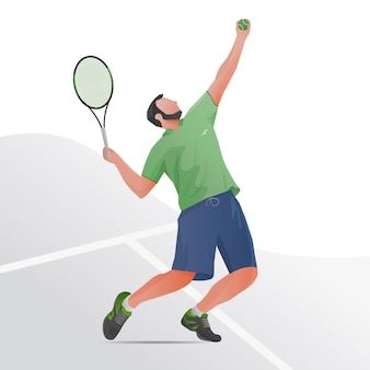 Jugador de tenis en acción ilustración | Premium Vector %23Freepik %23vector %23tenis %23tenis-deporte %23raqueta-tenis %23raqueta Tennis Logo, Tennis Art, Sport Hall, Lifestyle Illustration, Premium Vector, Tennis, ? Logo, Quick Saves