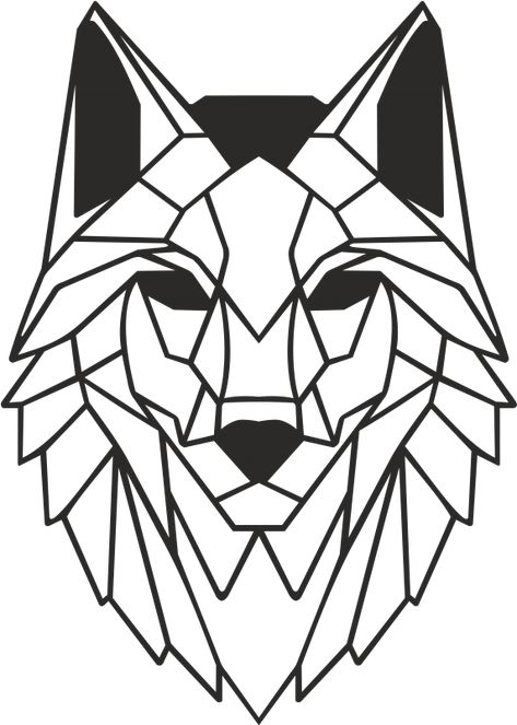 Geometric Wolf Drawing, Wolf Png, Wall Art Paint, Wolf Clipart, Geometric Art Animal, Geometric Wolf, Wolf Images, Transparent Clipart, Simple Hand Embroidery Patterns