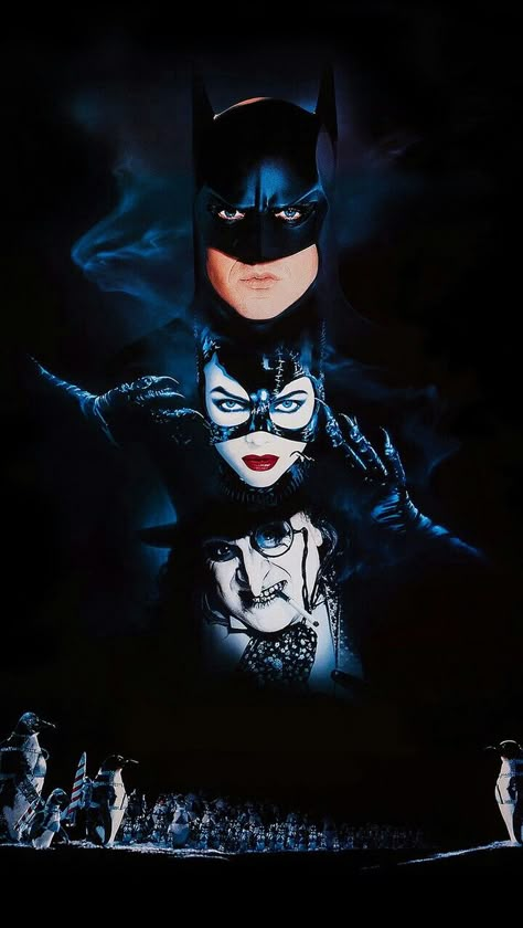 BATMAN RETURNS Batman Movie Posters, Tim Burton Batman, Batman Returns 1992, Batman Film, Batman Poster, Tim Burton Films, Christopher Walken, Tim Burton Movie, Batman Returns