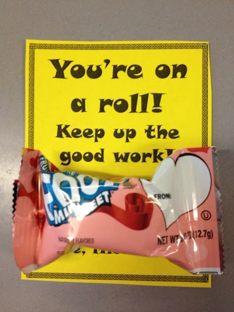 Resident Assistant Ideas | Ideas for Resident Assistants / Youre on a roll! (Fruit roll up) Ems Gifts, Testing Treats, Testing Motivation, Morale Boosters, Resident Assistant, Appreciation Ideas, Fruit Roll, Cheer Gifts, Employee Recognition