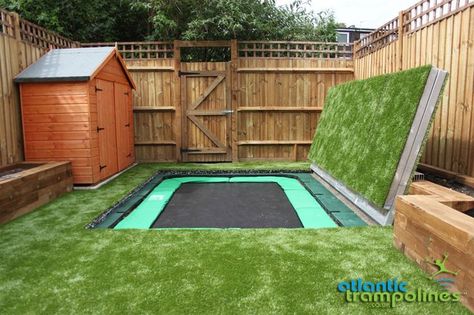 A hidden sunken trampoline??? This is exactly what I need! Maintain a big backyard but still have the trampoline you've always wanted! Sunken Trampoline, Outdoor Deck Decorating, In Ground Trampoline, Patio Grande, Backyard Trampoline, Big Backyard, Have Inspiration, Backyard Fire, Fire Pit Backyard