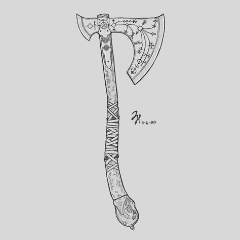 Leviathan axe Leviathan Tattoo, Tato Maori, Norse Mythology Tattoo, Viking Tattoo Sleeve, Vikings Tattoo, Rune Tattoo, Norse Tattoo, Nordic Tattoo, 4 Tattoo