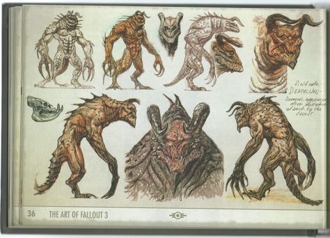 Fallout 3: Deathclaw Fallout Creatures, Wicked Images, Fallout Comics, Fallout Props, Concept Art Books, Fallout 2, Fallout Rpg, Fallout Concept Art, Fallout Game