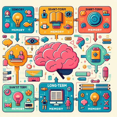 Explore different types of memory: short-term, long-term, sensory, and working memory. Learn their functions and tips to enhance performance Long Term Memory, Episodic Memory, Types Of Memory, Neural Connections, Cerebral Cortex, Problem Solving Strategies, Short Term Memory, Working Memory, Personal Identity