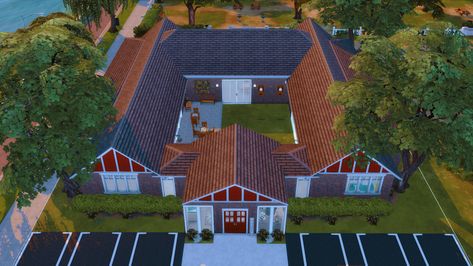 Nursing Home | GawdlySims on Patreon Common Room, Sims 4 Build, Nursing Home, Senior Living, Sims Cc, Outdoor Area, Sims 4, Nursing, Building A House