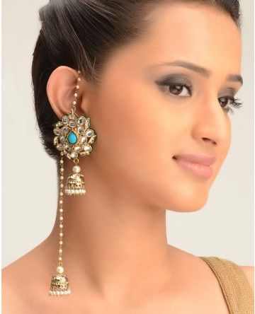 Jewellery Board, Wedding Dress Jewelry, Indian Bridal Jewelry Sets, Mughal Empire, Pearl Jewels, Fancy Earrings, Indian Wedding Jewelry, Bridal Jewellery Indian, Gold Earrings Designs