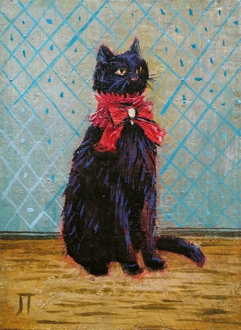 Print ACEO Gentleman Cat Tiny size Acrylic painting 2.5x3.5 inches. / 6.5x9 cm. Black Cats Paintings, Cat Paintings Acrylic, Cat Familiar, Halloween Canvas Paintings, Cat Artist, Black Cat Painting, 4 Cats, Fall Cats, 3 Cats