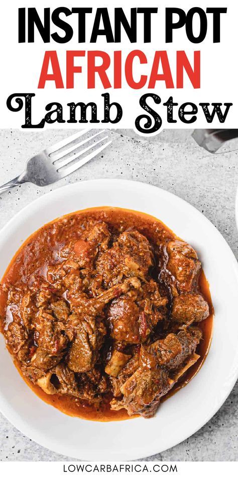 Lamb Stew Meat Recipes Instant Pot, Lamb One Pot Recipes, Instant Pot Nigerian Recipes, Instapot Lamb Recipes, Nigerian Lamb Stew, Keto Lamb Stew, Stewed Lamb Recipe, South African Lamb Stew Recipes, Stew Lamb Recipes