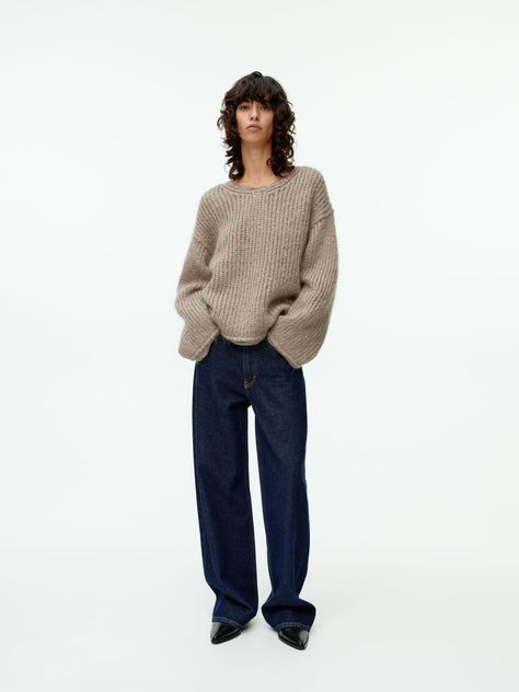 Loose-knit jumper crafted from a wool and mohair blend. A relaxed style with chiffon lining visible at trims. Loose Knit Jumper, Mohair Jumpers, Google Marketing, Marketing Communication, Direct Marketing, Loose Knit, Social Media Channels, Influencer Marketing, Personal Marketing