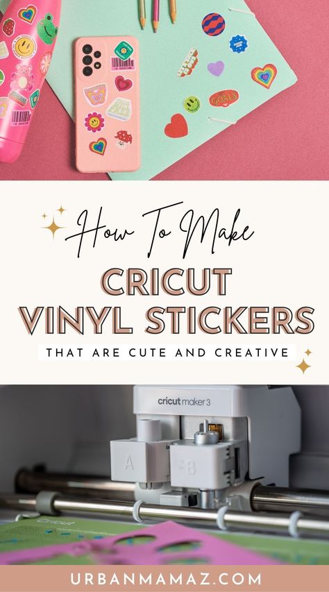 Looking for ways to make Cricut vinyl stickers that are cute and creative? Check out how to make vinyl stickers with Cricut that are full of style. Cricut Adhesive Vinyl Projects, How To Make Decals With Cricut, How To Make Vinyl Stickers With Cricut, Best Sticker Paper For Cricut, How To Make Stickers With Cricut, Vinyl Stickers Cricut, How To Make Clear Stickers With Cricut, Making Stickers Without Cricut, How To Make Name Stickers With Cricut