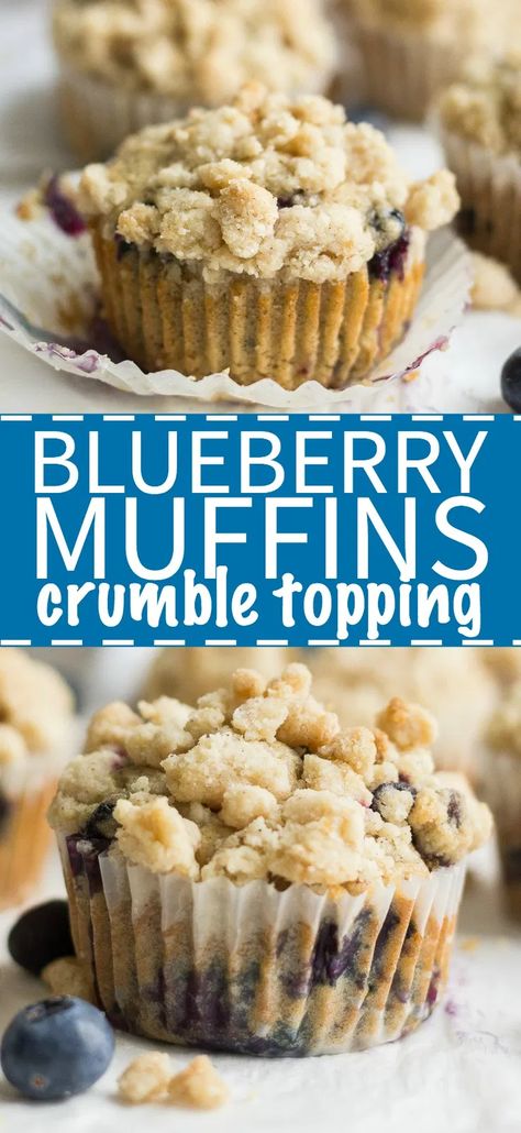 Blueberry Muffins With Crumble Topping, Blueberry Muffins With Crumb Topping, Muffins With Crumble Topping, Cinnamon Crumble Topping, Blueberry Crumble Muffins, Bakery Style Blueberry Muffins, Recipe Keeper, Muffins Blueberry, Homemade Blueberry Muffins