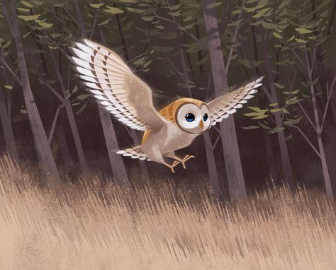 Owl Swoop on Behance Owl Wings, Animal Illustration Art, Owl Illustration, Owls Drawing, Owl Cartoon, Owl Painting, Owl Art, Bird Illustration, Barn Owl