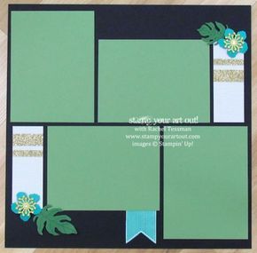 Click here to see 12x12 scrapbook pages made with Botanical Blooms stamp set, Botanical Builder framelits, Glitter Tape and that fun Corrugated Paper… #stampyourartout #stampinup - Stampin’ Up!® - Stamp Your Art Out! www.stampyourartout.com Ide Scrapbook, Paper Bag Scrapbook, Scrapbook Design Layout, Scrapbook Pictures, Recipe Scrapbook, Picture Layouts, Simple Scrapbook, Scrapbook Layout Sketches, Birthday Scrapbook