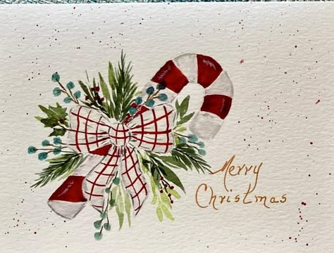 2024 Watercolor, Christmas Watercolors, Christmas Chalkboard Art, Crafts Presents, Christmas Cards Drawing, Cards Drawing, 21 Cards, Holiday 2024, Quilling Christmas