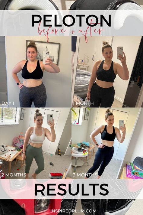 3 Months Workout Results, Peloton Running Plan, How Much Weight Can You Lose In 3 Months, Peloton Weekly Workout Plan Beginner, Before And After Peloton Bike, Spin Class Before And After, Peloton Pilates Schedule, Biking Before And After, 3 Months Gym Before After