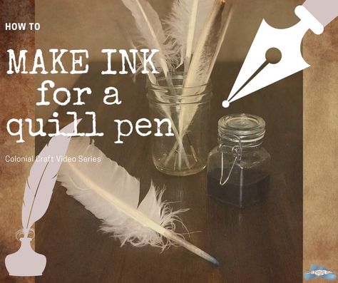 DIY Ink for Quill Pen - This Family Blog Diy Feather Quill Pen, How To Make Ink, Colonial Crafts, Diy Ink, Brain Storming, Outdoor Skills, Quill And Ink, Book Theme, Feather Quill