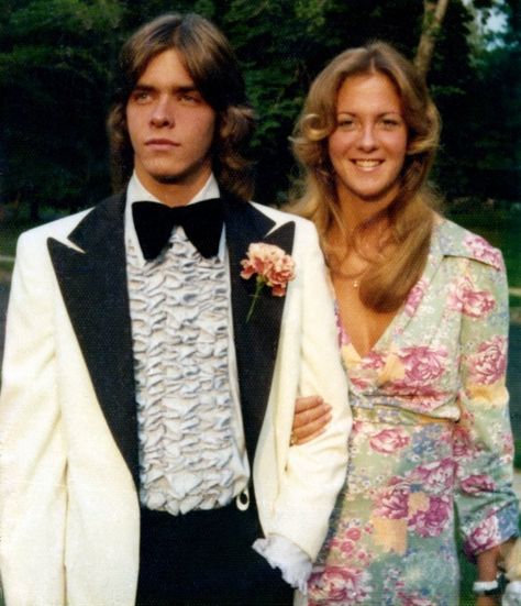 ! 80s Prom Men, Tacky Wedding, 70s Prom, Weird Haircuts, Funny Prom, Prom Tux, Prom Men, Mens Formalwear, 1960s Wedding