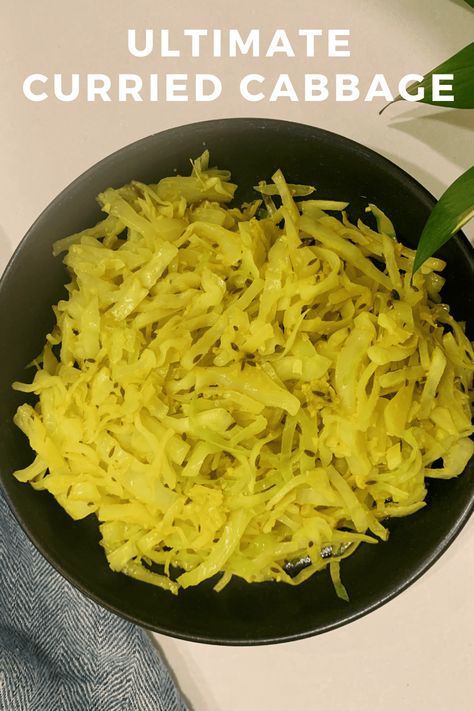 Looking for a quick and tasty side dish? Try this flavorful curried cabbage recipe that's packed with flavor and easy to make! Nutritional Yeast Dressing, Curry Cabbage, Cabbage Recipe, Vegetarian Cabbage, Soup Dinner, Dirty Dishes, Veggie Side Dishes, Cabbage Recipes, Salad Bar