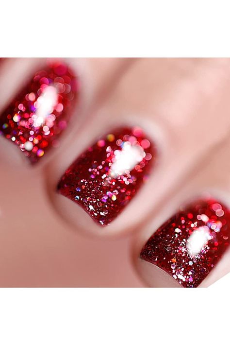 Vishine Gel Nail Polish 15ml,Glitter Red Sparkle Shiny Color Soak Off UV LED Long-Lasting Nail Gel Polish Nail Art Home DIY Manicure Nail Salon Varnish #920 Red Shimmer Nails, Red Sparkle Nails, Sparkly Christmas Nails, Chunky Glitter Nails, Red And Gold Nails, Revel Nail Dip Powder, Revel Nail Dip, Red Nails Glitter, Dark Red Nails