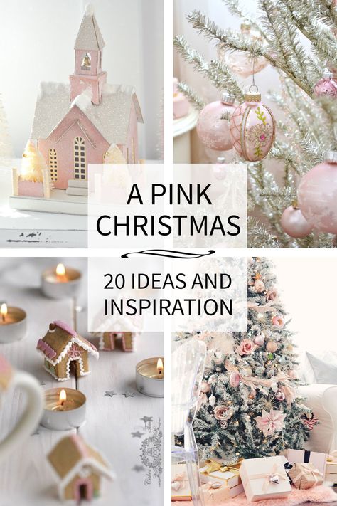 Rose Gold Christmas Decorations, Pink Christmas Decor, A Pink Christmas, Chic Christmas Decor, Shabby Christmas, Rose Gold Christmas, Glam Christmas, Pink Xmas, Pink Christmas Decorations