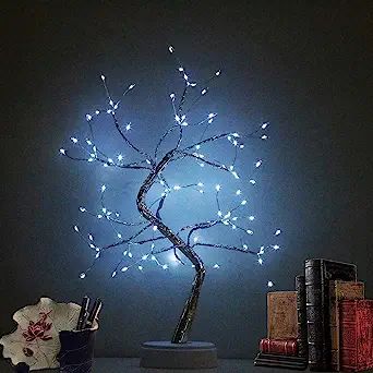 Bonsai Tree Light for Room Decor, Aesthetic Lamps for Living Room, Cute Night Light for House Decor, Good Ideas for Gifts, Home Decorations, Weddings, Christmas, Holidays and More (White, 108 LED) Light For Room, Buy Bonsai Tree, Cute Night Lights, Battery String Lights, Led Tree, Tree Lamp, Tree Light, Indoor String Lights, Artificial Tree