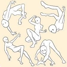 Art Poses Floating, Floating Reference, Poses Falling, Floating Pose, Cartoon Poses, Oc Bases, Fall Drawings, Sketch Poses, Body Base Drawing