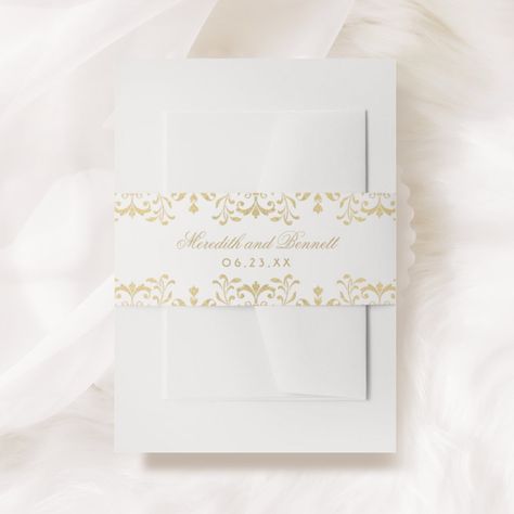 Vintage Glamour Wedding, Monogram Invitation, Champagne Gold Color, Glamour Wedding, Glamour Art, Monogram Wedding Invitations, Invitation Belly Band, Gold Color Scheme, Belly Band Invitation