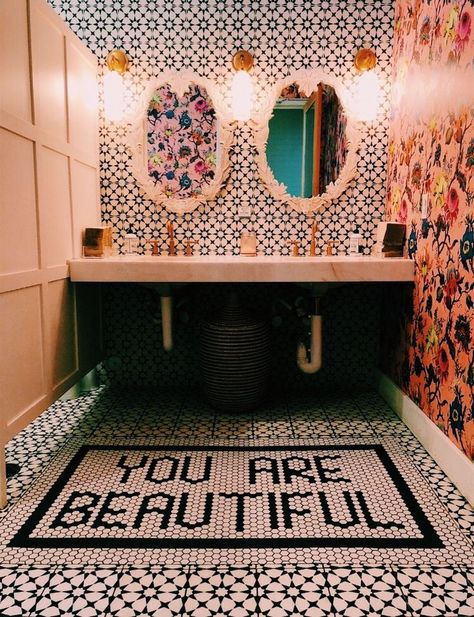 Bathing Beauty, Bathroom Tile, White Tiles, The Design Files, On The Floor, House Inspo, Bathroom Inspiration, Tile Design, Tile Bathroom