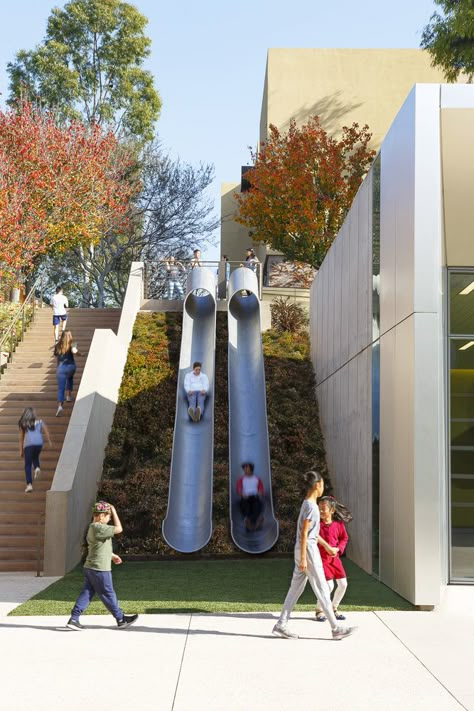 Outdoor Classroom Architecture, Street Activation, School Landscaping, Coolest Playgrounds, School Campus Design, School Landscape, School Landscape Design, Campus Landscape Design, Campus Landscape