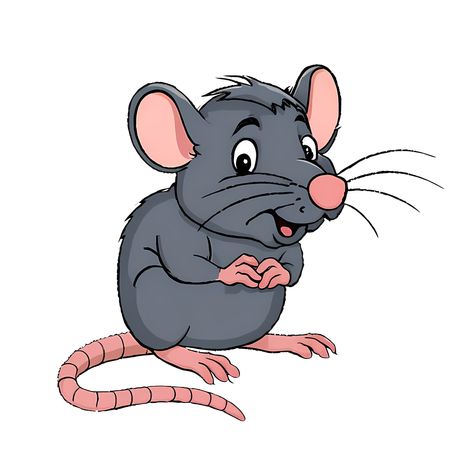 Rat Hand Drawn Cartoon Style Illustration AI Generated Cartoon Rat Cute, Rat Illustrated, Rat Clipart, Rat Cartoon, Rat Illustration, Free Cartoon Characters, Cartoon Rat, Cat Clipart, Free Cartoons