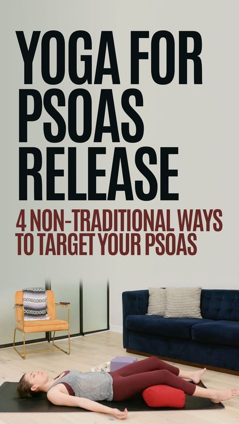 The psoas major has been called “the muscle of the soul.” There are many different psoas exercises that help to target the psoas muscles, but these 4 non-traditional ones may be your biggest help. Muscle Of The Soul, Stretching Psoas Muscle, Psoas Muscle Of The Soul, Stretches For Psoas Muscle, Yoga For Psoas Release, Psoas Muscle Stretch, Psoas Exercises Strength, Stretch Psoas Muscle, Releasing Psoas Muscle